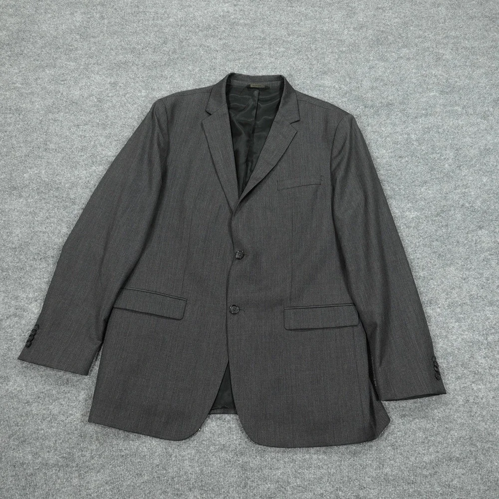 Banana Republic Suit Jacket Mens 46 Long Slim‎ Gray Wool Blazer Single-Breasted